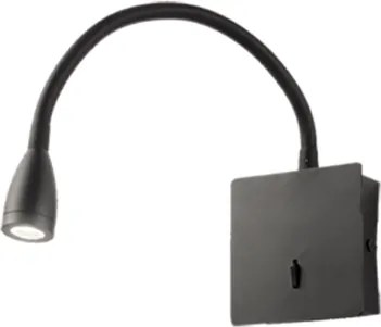 Applique FALL in metallo Nero con LED direzionale 9x36 cm