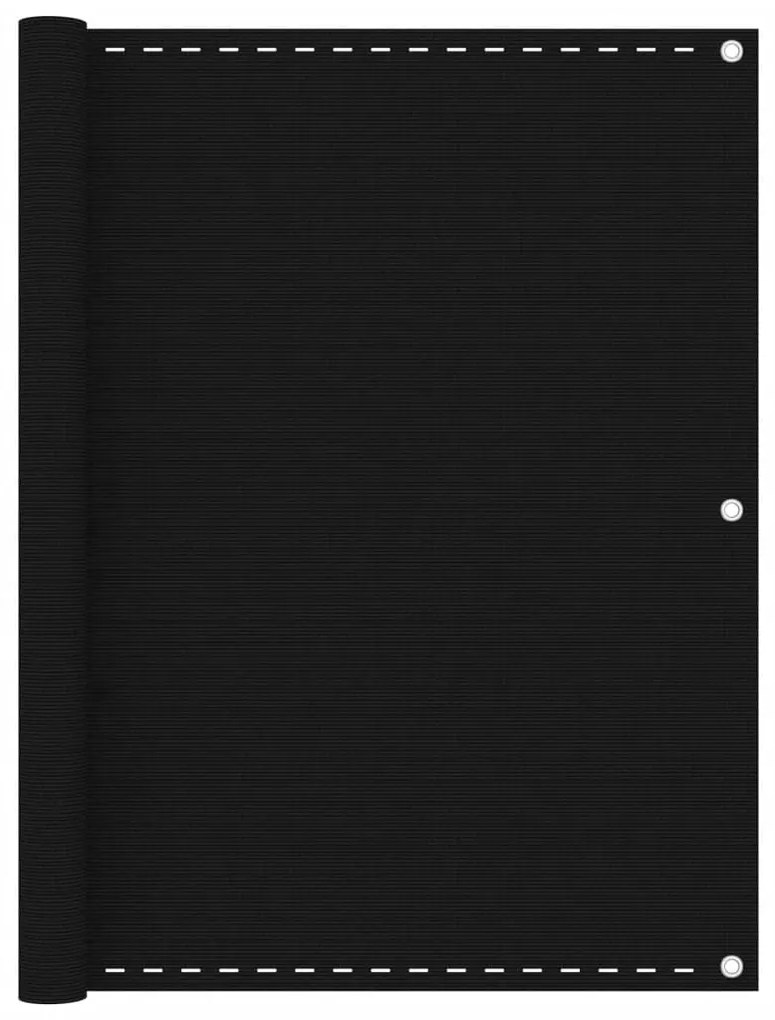 Paravento Da Balcone Nero 120x400 Cm İn Hdpe /