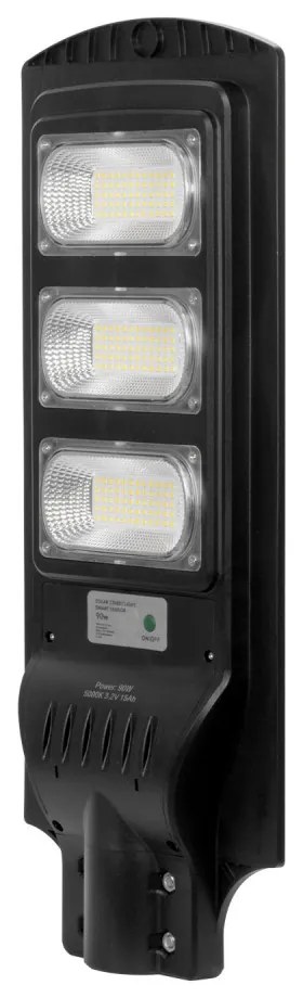Armatura Stradale Solare 90W, 5.000k, Luce Minima + Sensore di Mov. Aut. 10h LED Lumileds Colore Bianco Freddo 5.000K