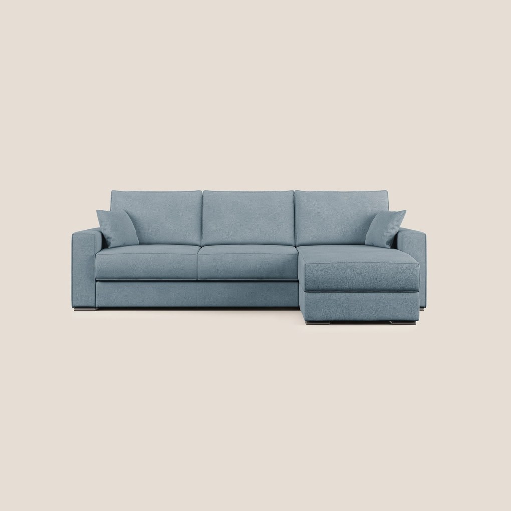 Dream Divano letto angolare in microfibra effetto pelle smacchiabile T15 carta da zucchero