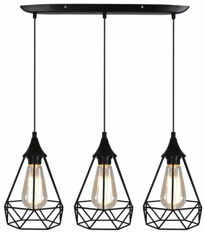 Lampadario a sospensione con filo GRAF 3xE27/60W/230V