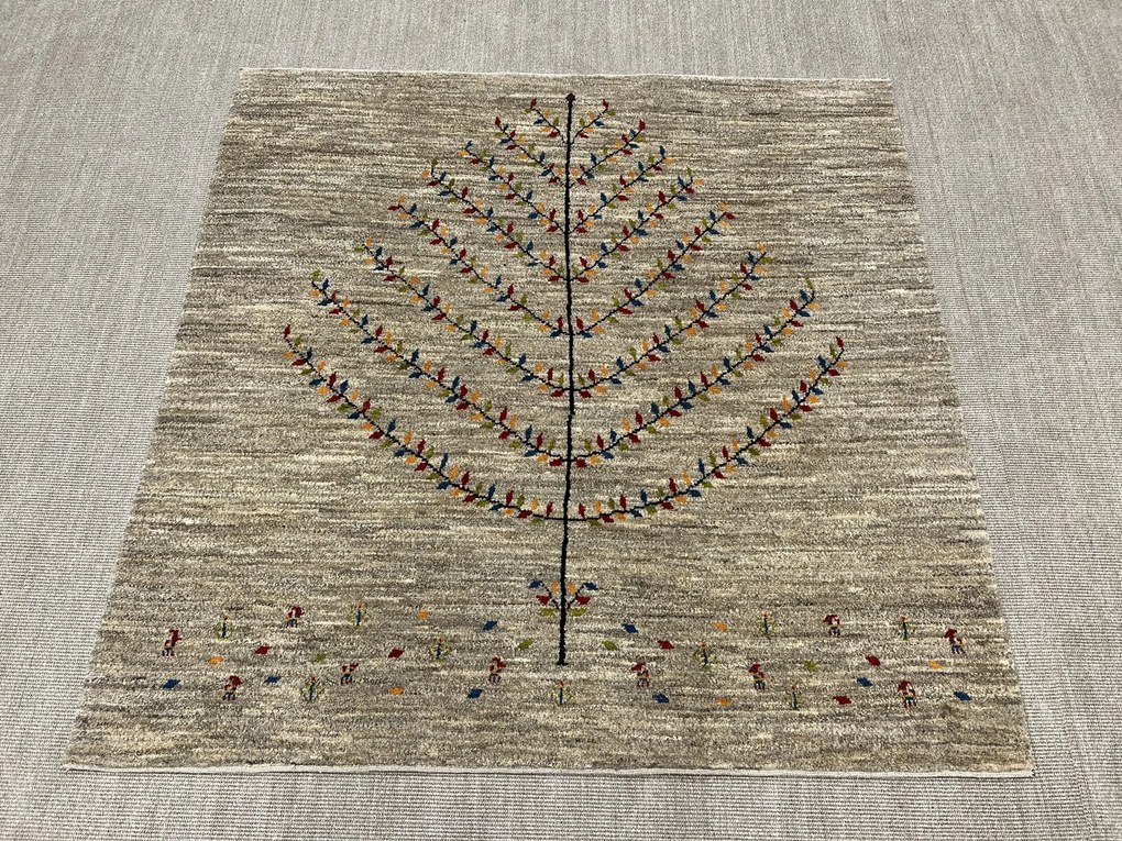Gabbeh Tappeto 200x200 Grigio (Iran) Annodato A Mano