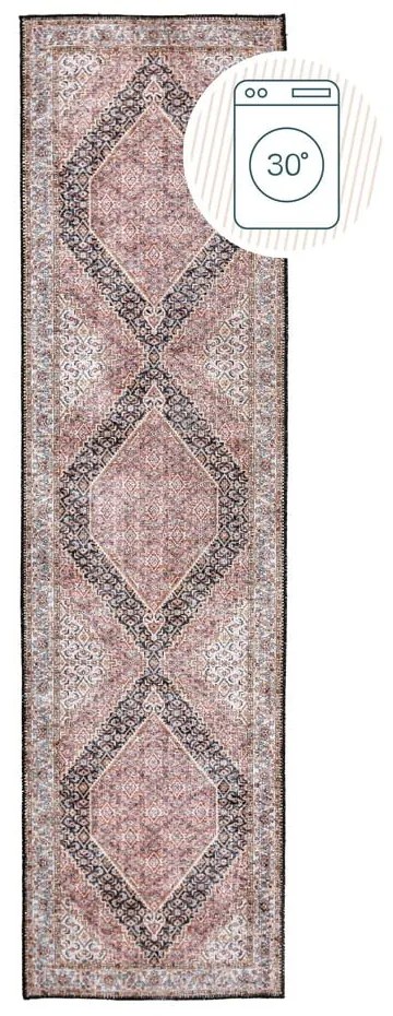 Passatoia rosa lavabile 60x230 cm Briony Traditional – Flair Rugs