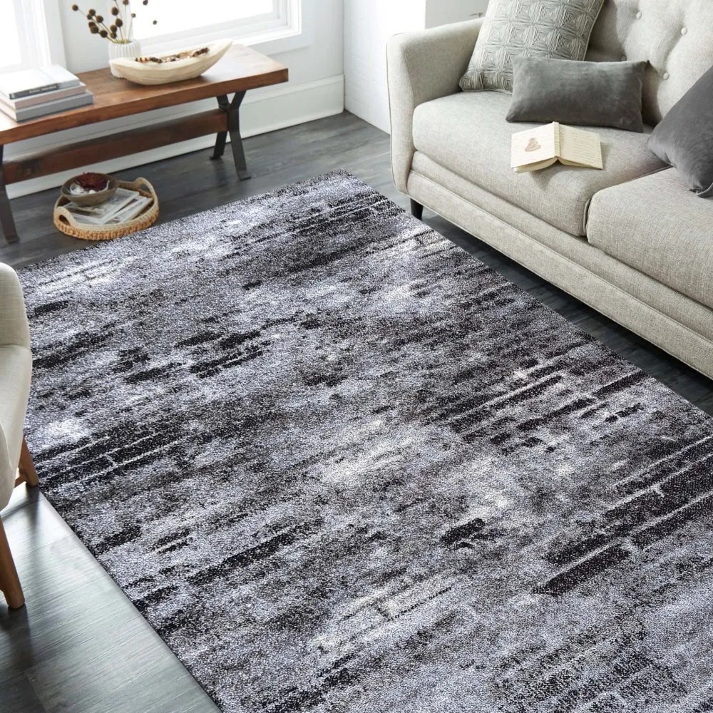 Tappeto moderno di colore grigio Larghezza: 120 cm | Lunghezza: 170 cm