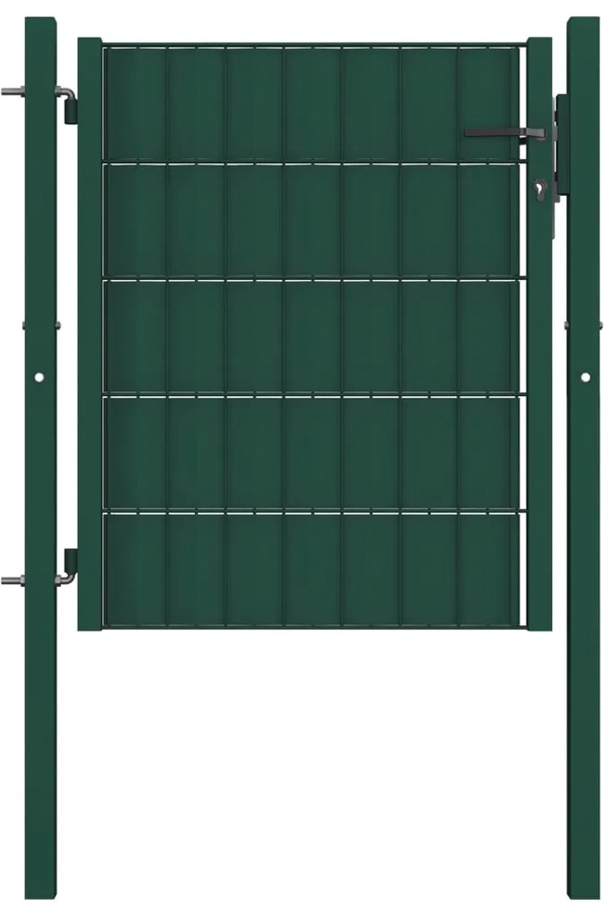 Cancello Per Recinzione İn Pvc E Acciaio 100x81 Cm Verde /