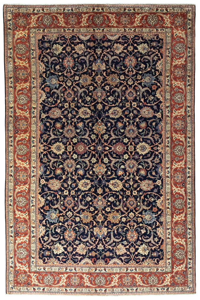 Sarouk Tappeto 300 x 200 Blu (Iran) Annodato A Mano