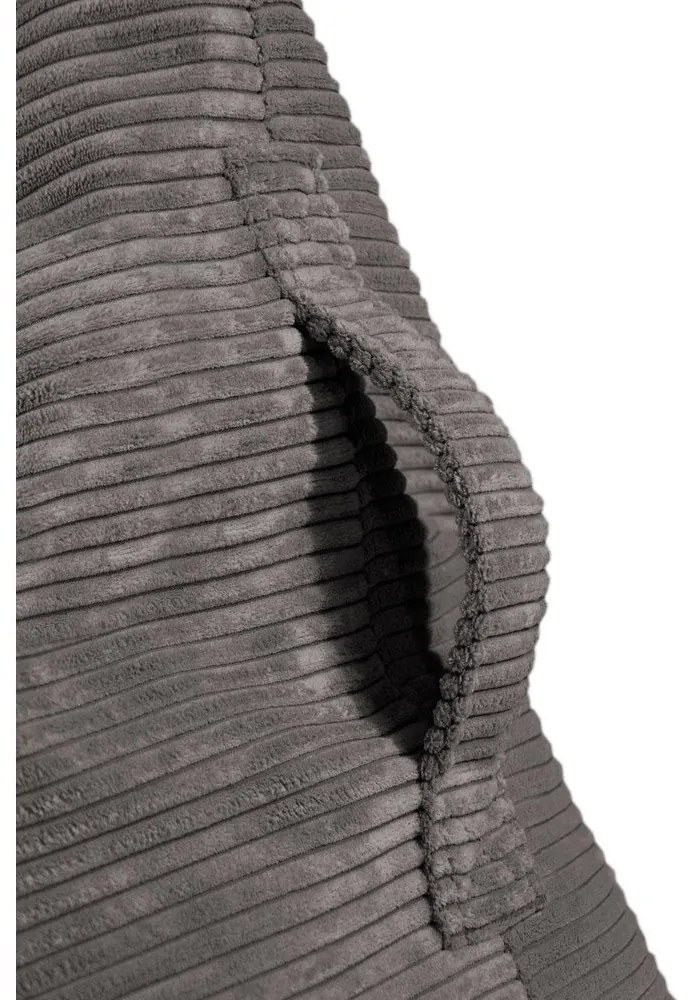 Pouf a sacco per bambini grigio scuro con rivestimento in velluto a coste Razzy – SLOWDOWN