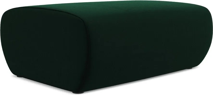 Poggiapiedi verde con rivestimento in velluto Kapua – Makamii