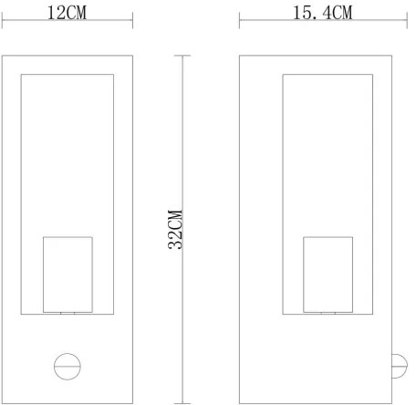Globo 31980OS-Applique da esterno con sensore GUNDULA 1xE27/60W/230V IP44