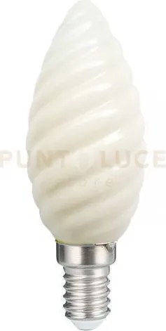 Lampadina led filamento twist bianco attacco e14  6w 680lm 6500k 30...