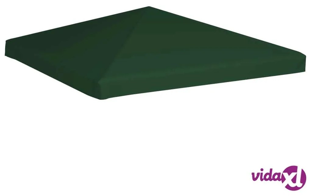 vidaXL Copertura Superiore per Gazebo 310 g/m² 3x3 m Verde