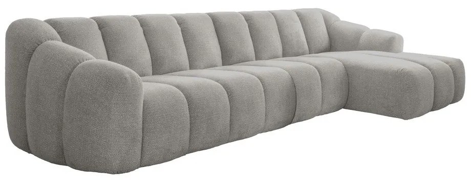 Divano angolare grigio chiaro (con penisola a destra/con chaise lounge) Shell – Miuform