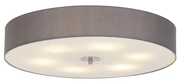 Lampada da soffitto rustica grigia 70 cm - Drum