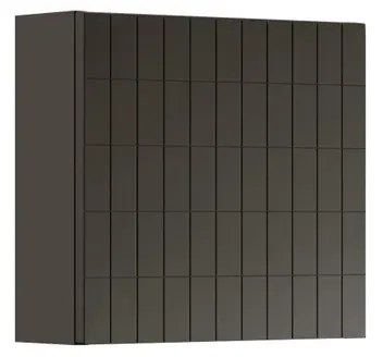 Pensile bagno Pixel laccato opaco grigio carbone, 1 anta apertura da destra e sinistra P 17 x L 40 x H 40 cm