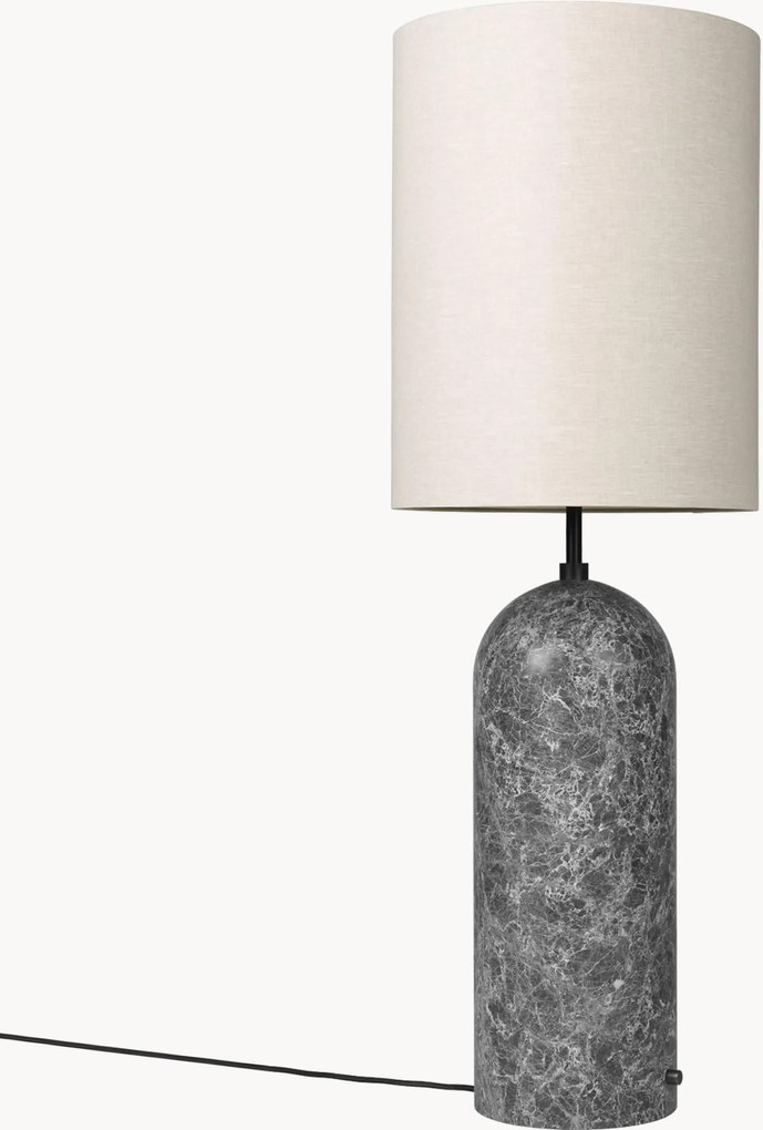 Lampada da terra con luce regolabile e base in marmo Gravity, alt. 130 cm