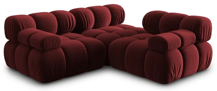 Divano in velluto rosso 282 cm Bellis - Micadoni Home