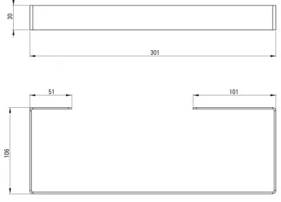 Deante ADM_A611 - Porta asciugamani da parete MOKKO 30 cm, bianco
