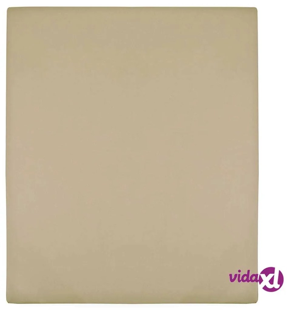 vidaXL Lenzuola con Angoli Jersey 2pz Tortora 140x200 cm Cotone
