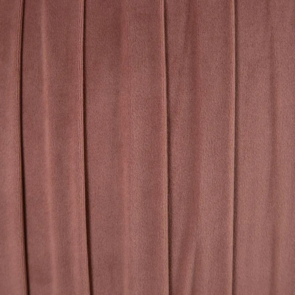 Puff Tessuto Sintetico Rosa Legno 43 x 43 x 42 cm
