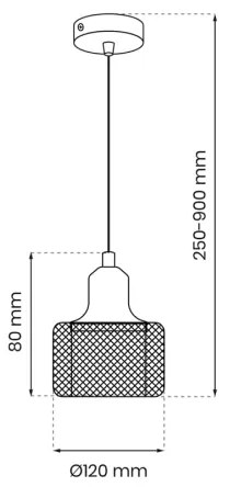 Lampadario a sospensione con filo LUMI 1xG9/8W/230V