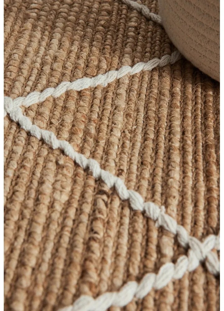 Tappeto di colore naturale in iuta tessuto a mano 80x150 cm Kunu – Hanse Home