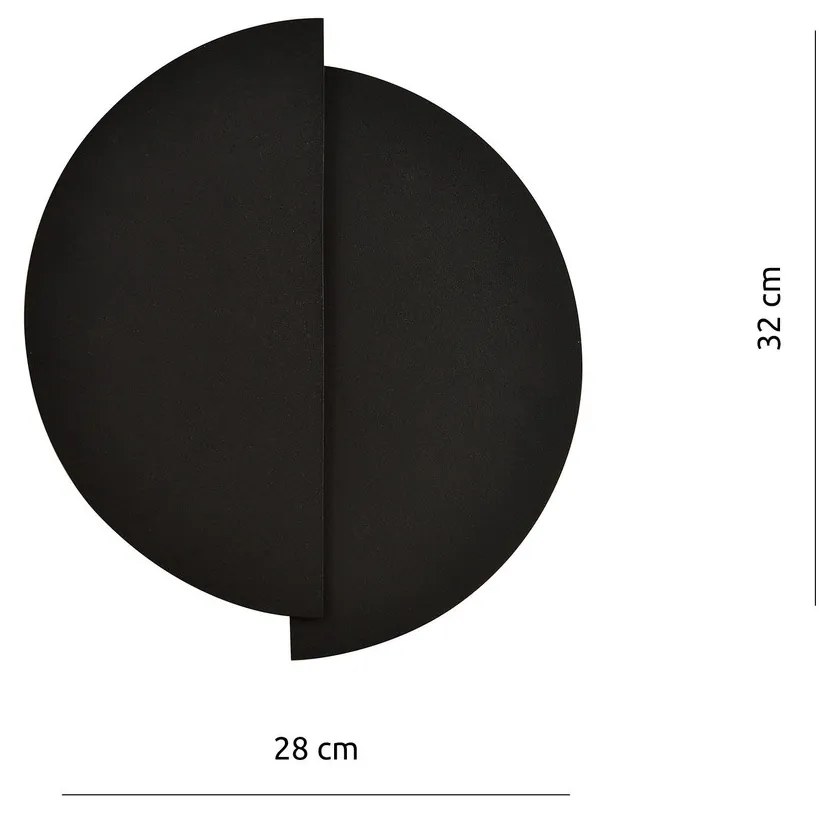 Applique da Parete in Acciaio FORM 9 Nero 2xG9