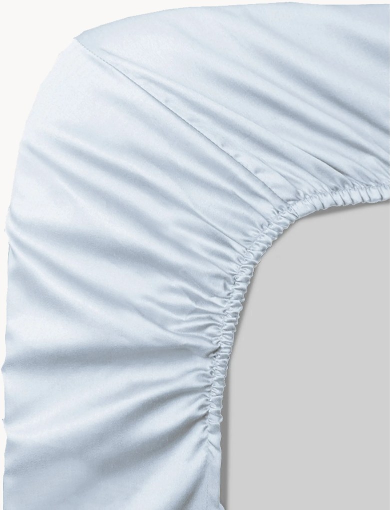 Lenzuolo con angoli boxspring in raso di cotone Ava