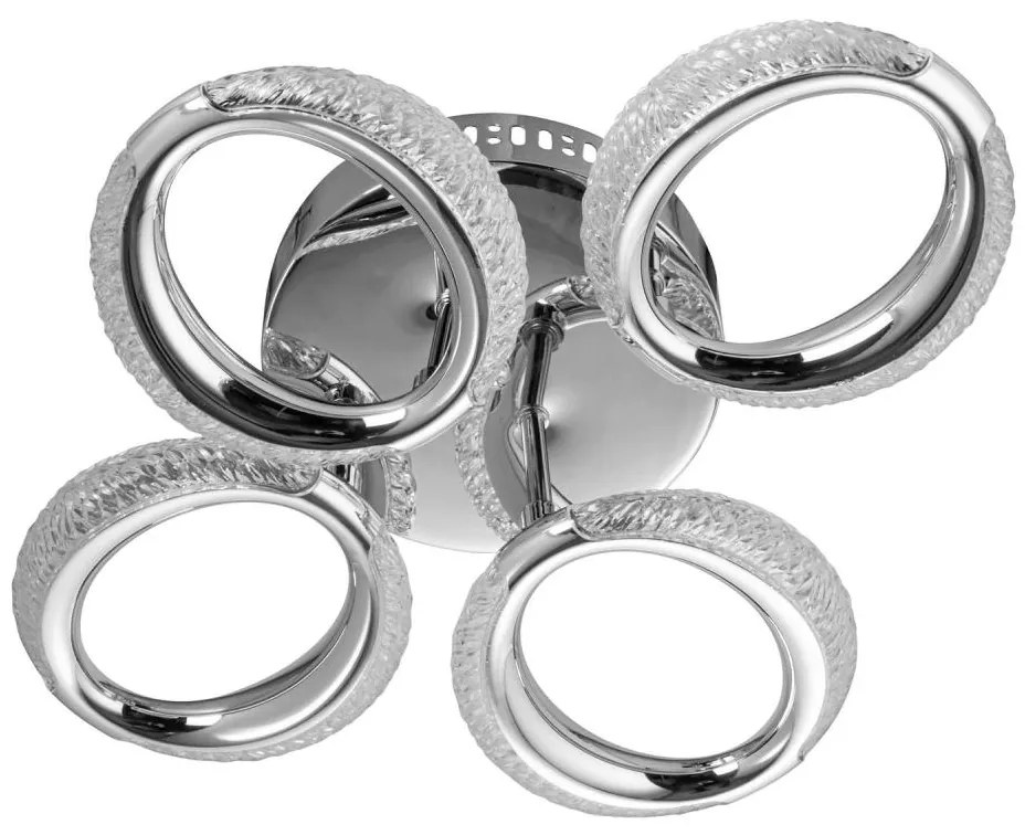 Plafoniera LED 4xLED/14W/230V 3000-5000K 37x43 cm cromo lucido