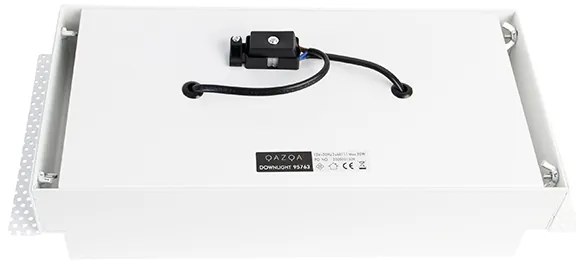 Set di 6 faretti da incasso bianchi orientabili AR111 senza bordi 2 luci - Oneon