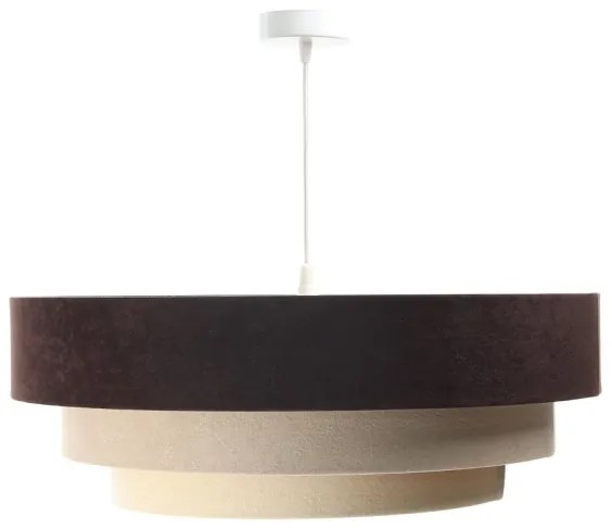 Lampadario su filo TRINITI 1xE27/60W/230V marrone/beige/oro