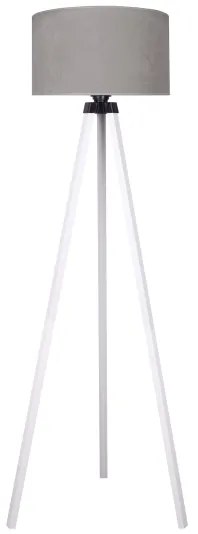 Brilagi - Lampada con piedistallo VELVET 1xE27/60W/230V bianco/grigio