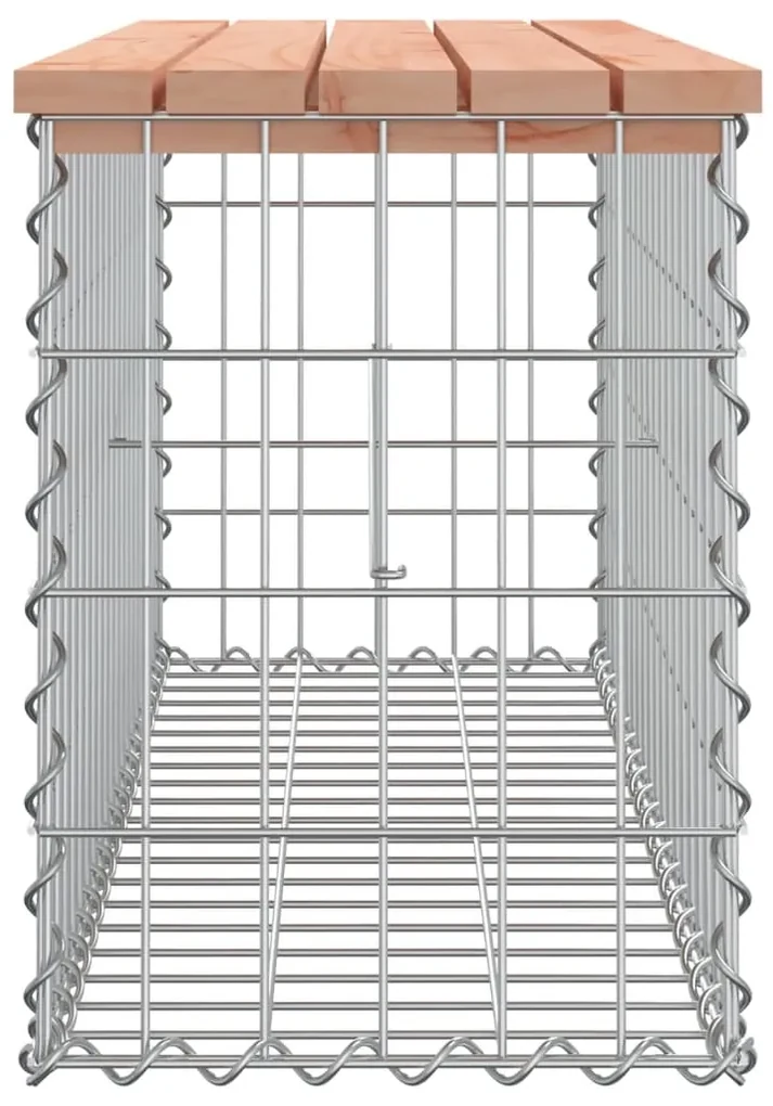Panca giardino design gabbione 103x31,5x42 cm massello douglas