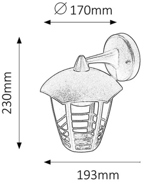 Rabalux 8617 - Applique da esterno MARSEILLE 1xE27/60W/230V