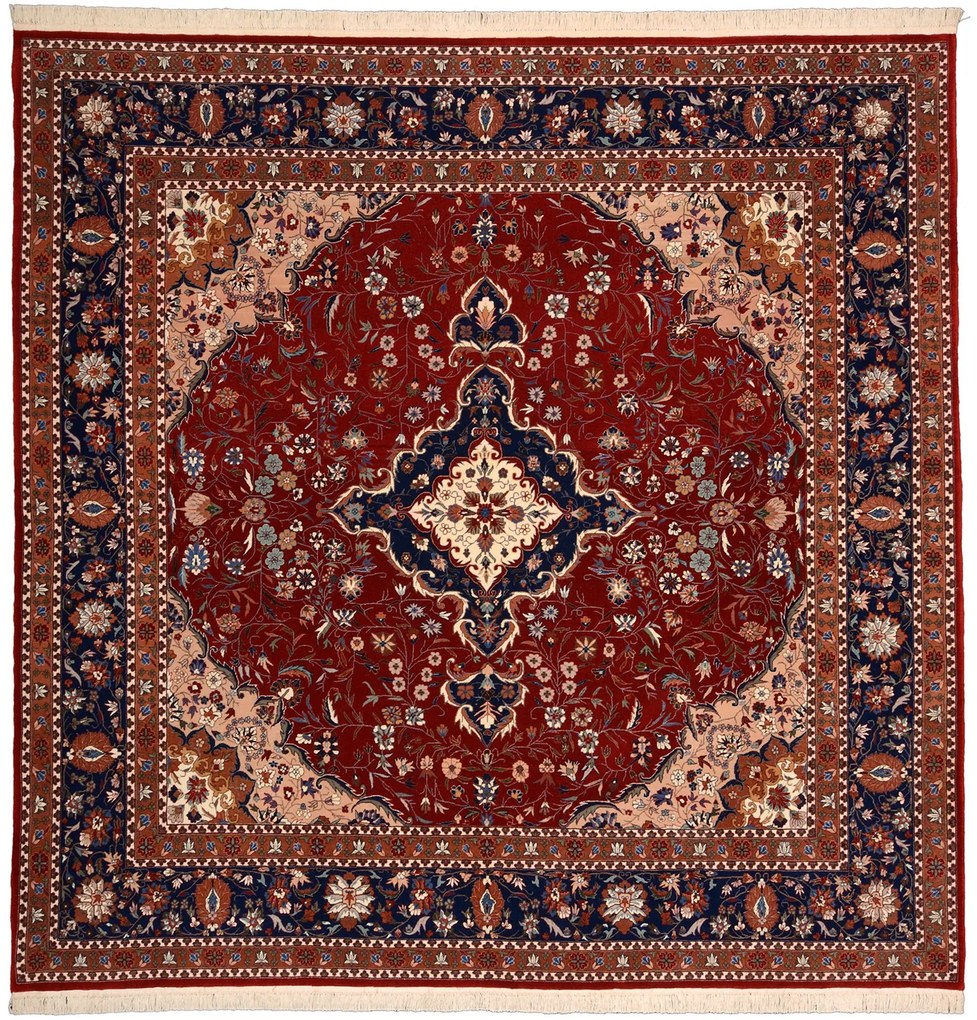 Isfahan Tappeto orientale 250x250 Rosso (Cina) Annodato A Mano