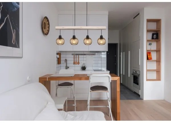 Globo 15534-4H - Lampadario a sospensione con filo PAULO 4xE27/15W/230V