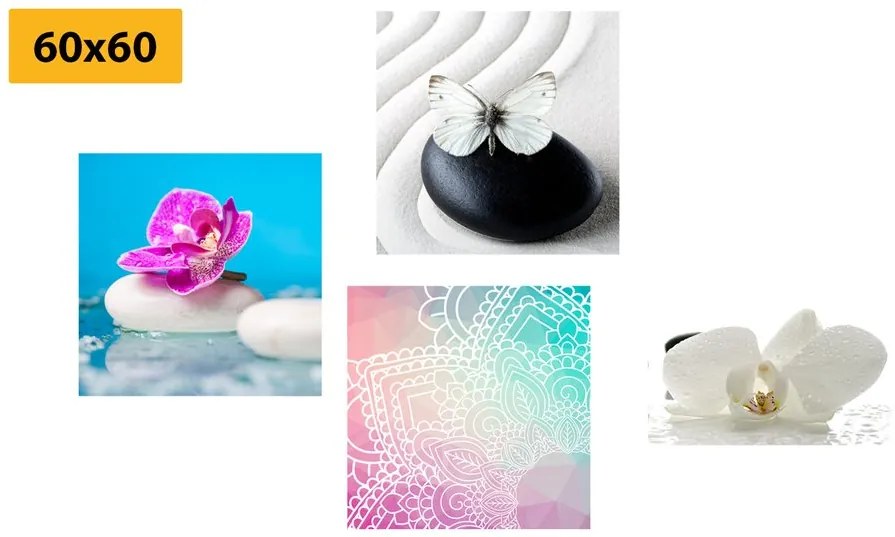 Set di quadri – Feng Shui in combinazione di colori interessante