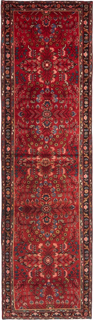 Hamedan Tappeto persiano 420 x 120 Rosso (Iran) Annodato A Mano