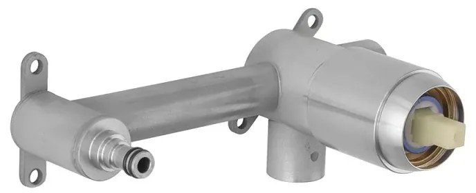 Miscelatore lavabo a muro satinato senza leva in acciaio inox Gemini