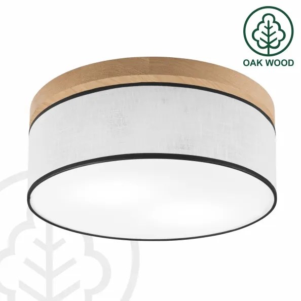 Brilagi - LED Plafoniera BELLADONNA 2xE27/15W/230V diametro 40 cm bianco/quercia