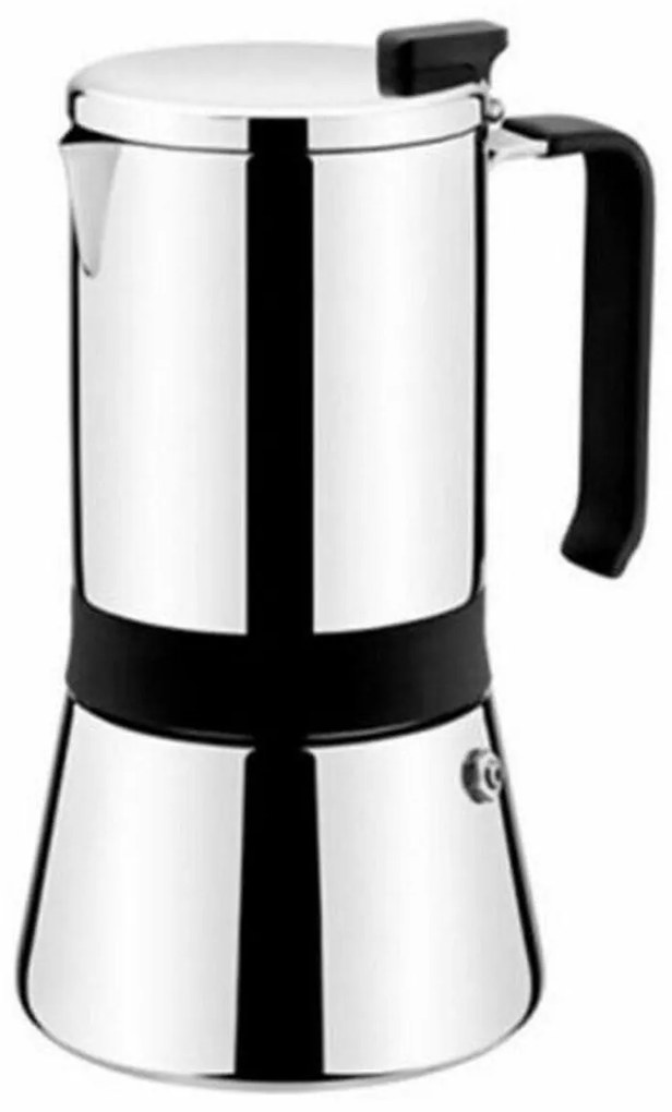 Cafettiera Italiana Monix M770010 in Acciaio Inossidabile per 10 Tazze - Grigio, 500 ml