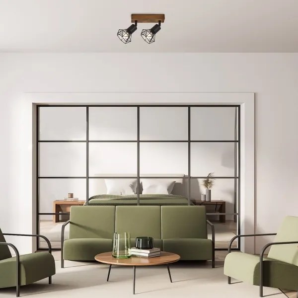 Rabalux 3138 - Faretto ZEUS 2xE14/40W/230V rovere