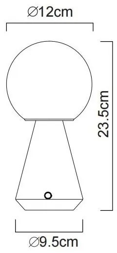 Globo 21029S - Lampada da tavolo LED dimmerabile SORA 1,5W/5V 1800 mAh nera