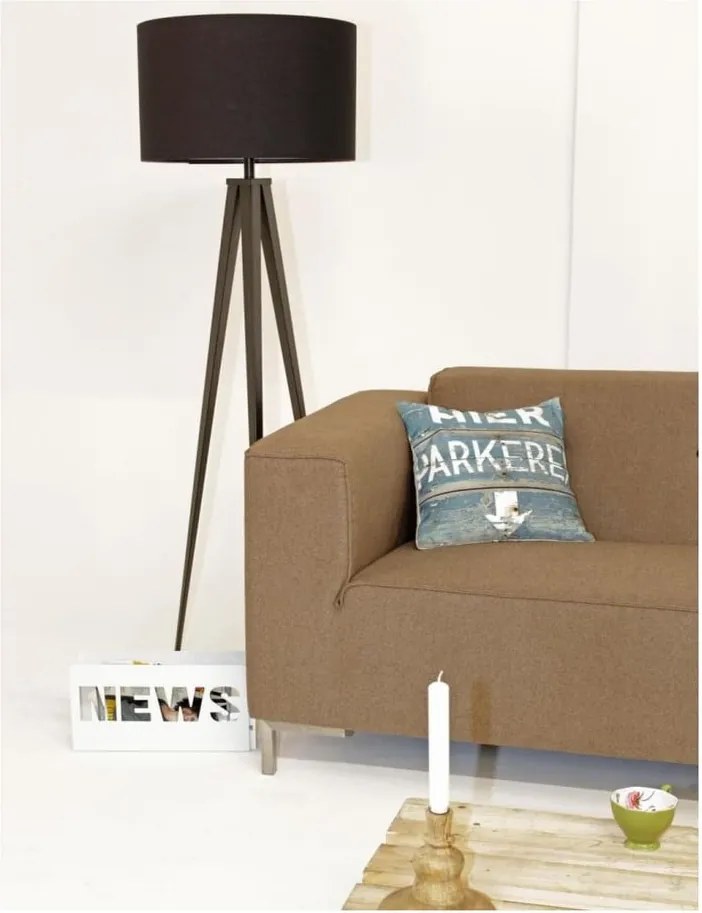 Lampada nera con gambe in legno Tripod Wood - Zuiver