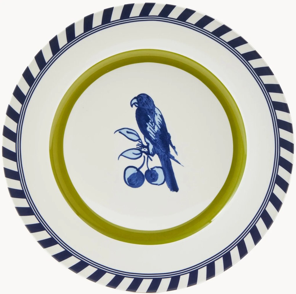 Set di 2 piatti piani Bird Patterned