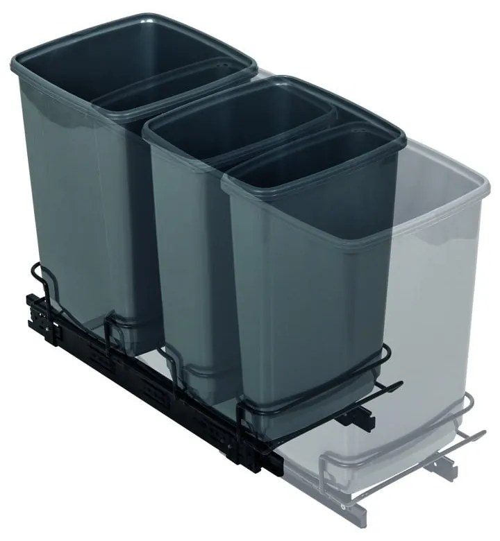 Contenitori per rifiuti in plastica in set da 2 pezzi 20 l - Addis