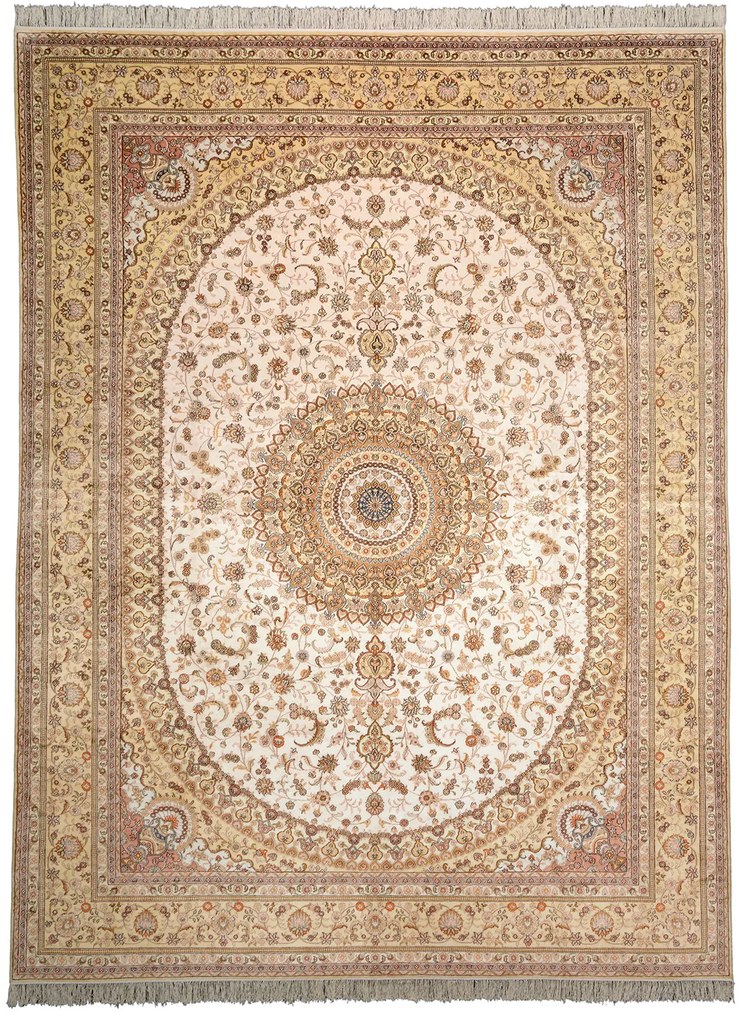 Ghom Tappeto orientale 360 x 280 Beige (Cina) Annodato A Mano