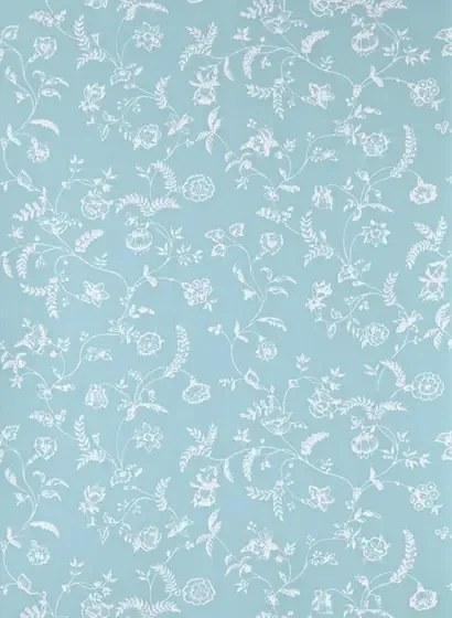 Farrow & Ball Carta da parati Uppark - Blue Ground/ All White