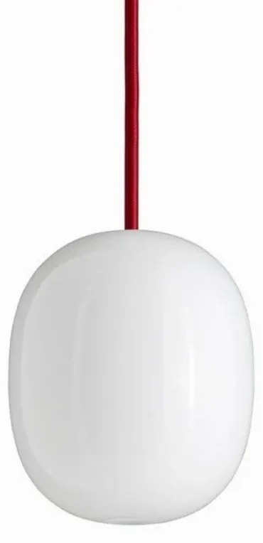 SuperEgg 300 Lampada a Sospensione Opale/Cavo Rosso - Piet Hein