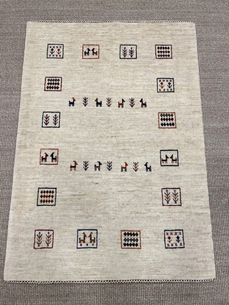 Loribaft Tappeto 80 x 120 Beige (Iran) Annodato A Mano