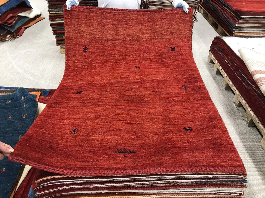 Gashguli Tappeto 140x100 Rosso (Iran) Annodato A Mano